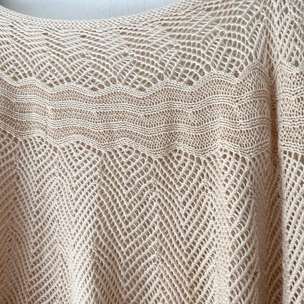 Elegant Tan Crochet Knit Skirt - One Size Neutral